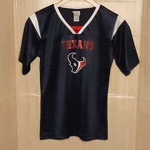 NFL Girls Houston Texans Blue Short Sleeve Jersey XL 14-16
